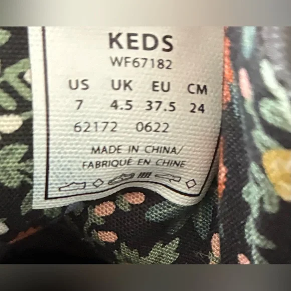 KEDS X RIFLE PAPER CO. SNEAKERS SCOUT IV LOTTIE HIGH TOP WATER REPELLENT - Picture 13 of 14